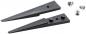 Preview: The image shows two black, pointed tools with flattened ends that resemble blades. Next to them are two small, round screws.