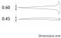 Preview: The image shows two geometric lines of different widths: a thick line (0.60 mm) and a thin line (0.45 mm). Both lines are sharp and run vertically.