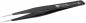 Preview: The image shows a narrow, black pair of tweezers with long, pointed ends. The surface is shiny and smooth, ideal for precise tasks. It is lightweight and easy to handle.