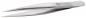Preview: The image shows a sharp, silver metal tweezer. It has a smooth handle and two long, narrow pincers that can open and close at the top.