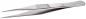 Preview: The image shows a simple, silver metal tweezer. It has two long, plain tips and a textured area for better grip at one end.