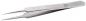 Preview: The image shows a metallic tweezer with two pointed pincers. It is slender and has a smooth surface. On one side, there is an engraving with the brand logo.