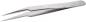 Preview: The image shows a classic stainless steel tweezer. It has two long, narrow pincers that converge at one end and are slightly curved. Surface shiny and smooth.