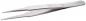 Preview: The image shows a metallic tweezer with narrow, pointed tips. It is shiny and has an elongated shape that narrows in the middle. The tips are slightly curved.