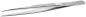 Preview: The image shows a narrow, silver tweezer with one pointed and one flat side. The grip areas are ridged to provide better hold.