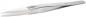 Preview: In the image, a silver tweezer is visible. It has a narrow, twisted shape with two long, pointed tips and a flat handle. The surface appears shiny and smooth.