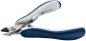 Preview: The image shows a nail clipper with ergonomic, blue handles. The blades are sharp and metallic, and the cutting mechanism is slightly open. It appears handy and precise.