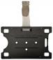 Preview: The image shows a black bracket with a metallic connection at the top. The bracket has four holes and a central slot-groove design. It appears sturdy and functional.