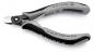 Preview: The image displays a classic combination pliers. It features ergonomic handles in black and gray plastic. The cutting edge is narrow and metallic, ideal for precise work.