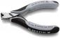 Preview: The image shows a pair of pliers with curved, gray and black handles. The blade is blunt and narrow, ideal for precise tasks. The pliers are marked with brand and size specifications.