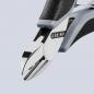 Preview: The image displays the precise tip of a pair of pliers with shiny blades and an ergonomic, gray handle. The word "KNIPEX" is printed on the pliers.