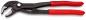 Preview: The image shows a sturdy pair of pliers with black jaws and red, non-slip handles. The jaws have a serrated surface, ideal for gripping and holding objects.