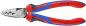Preview: The image shows combination pliers with red and blue handles. The jaws are narrow and metallically shiny, with one straight and one serrated cutting surface. Ideal for precise tasks.