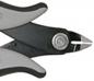 Preview: The image shows a pair of pliers with a metallic head and two ergonomically shaped handles. The pliers have a pointed, sharp working surface and are colored in black and gray.