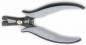 Preview: The image shows a pair of pliers with gray rubber handles and a metal mechanism in the center. It has a narrow, pointed shape, ideal for gripping or cutting small objects.