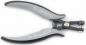 Preview: This is a pair of pliers with gray rubber grips and a black metal body. The pliers feature a spring and a cutting edge on the lips, designed for cutting.