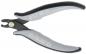 Preview: The image shows a pair of pliers with gray, ergonomic handles and a narrow, pointed cutting edge. The pliers have a simple, clear shape and a central spring for easy opening.