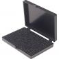 Preview: The image shows a black, rectangular box with a lid that is open. The interior is lined with foam-like material that secures contents.