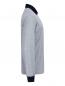 Preview: The image shows a gray long-sleeve shirt. It has a black collar and the sleeves are also black. The material appears soft and the cut is casual.