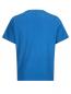 Preview: The image shows a simple, solid-colored t-shirt in a bold shade of blue. It has short sleeves and a round neckline. The back is plain without any print.