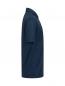 Preview: The image shows a dark blue, short-sleeved polo shirt. It features a classic collar and a straight silhouette that extends to the hip. The fabric appears smooth and comfortable.