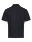 Preview: Das Bild zeigt ein schwarzes Poloshirt von hinten. Es hat einen klassischen Kragen und kurze Ärmel. Der Stoff scheint glatt und könnte für Freizeit oder sportliche Aktivitäten geeignet sein.