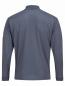 Preview: The image displays the back of a gray long-sleeve shirt. It features a stand-up collar and is plain, without any noticeable patterns or designs. The sleeves are long and fitted.