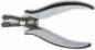 Preview: The image shows a pair of pliers with gray rubber grips and a black metal part. It has a special shape for precise gripping and a spring in the joint that opens the pliers.