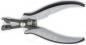 Preview: The image shows a pair of pliers with gray, rubberized handles and a spring mechanism in the middle. It has a black working area with a special opening for gripping.