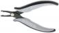Preview: The image shows a gray pliers with black, ergonomic handles. It has a special opening at the tip intended for precise tasks. The pliers appear sturdy and handy.
