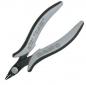 Preview: The image shows a small pair of pliers with gray and black handles. The pliers have a pointed, sharp edge for cutting. They are compact and ergonomically designed.