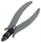 Preview: The image shows a pair of pliers with gray, non-slip grips. The pliers have a curved shape and a sharp cutting edge. They are designed for precise cuts, ideal for fine work.
