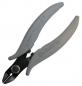 Preview: The image shows a pair of pliers with rounded, gray handles and a black cutting edge. It is commonly used for precise cutting tasks, such as trimming wires or nails.
