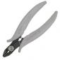 Preview: The image shows a pair of pliers with a gray, ergonomic handle and a sharp, metallic cutting edge. The pliers appear to be suitable for precise cutting of wire or similar material.