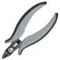 Preview: The image shows a small pair of pliers with ergonomic, gray handles. The pliers have a pointed, closed blade for cutting. The handles are slightly curved and provide a good grip.