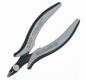Preview: The image shows a pair of pliers with curved, non-slip handles in gray and black. The cutting edge is narrow and sharp, ideal for cutting fine materials.