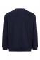 Preview: The image shows a dark blue, long-sleeved sweater. It has a round neckline and elastic cuffs on the sleeves as well as at the hem. The back is plain and without any pattern.