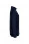 Preview: The image displays a dark blue sweater with a high collar. It features long sleeves and a straight fit, presented on the left side. The textile material is soft and comfortable.