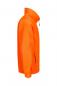 Preview: Das Bild zeigt eine leuchtend orangefarbene Jacke im Profil. Sie hat einen Stehkragen und einen Reißverschluss, mit einer schlanken Passform und seitlichen Taschen.