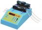 Preview: The image shows a counting and verifying device for banknotes. It has a blue base, a digital display, and buttons. There is a black insertion device for bills at the top.