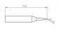 Preview: The image displays a technical drawing of an elongated object with an edge that tapers to a point at one end. The height is specified as 17.8 mm and a curvature with R0.05.
