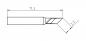 Preview: The image displays a technical drawing of a tool with a narrow, angled end. Dimensions are provided: 17.3 mm in length and 2.5 mm in width. The end has a special shape for precise applications.
