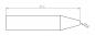 Preview: The image shows a technical sketch of a cylindrical object that is 27.5 mm long, with a sharp, rounded edge. The radius of the rounding is 0.8 mm.