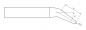 Preview: The image shows a technical sketch of a tool with a straight, elongated handle and a narrow, downward-bent tip. Dimensions and angles are marked.