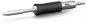 Preview: The image shows a soldering iron with a metallic, pointed tip and a rubberized, black handle. The handle has a ribbed structure for better grip.