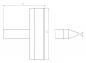 Preview: The image displays a technical drawing of a component. It has a T-shape with dimensions of 27 mm in width and 33 mm in height. At one end, the part tapers to a point.