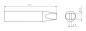 Preview: The image displays a technical drawing of a cylindrical object with a pointed shape at one end. There are dimensions in millimeters: 27.5, 3.2, and 0.8.