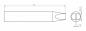 Preview: The image displays a technical drawing of a long, narrow object with a pointed, slightly rounded front. It has a length of 34 mm and a diameter of 3.2 mm at the base.