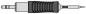 Preview: The image shows a black ballpoint pen with a grooved surface in the middle. At one end, there is a fine, pointed tip, and at the other, a thicker part for the grip.