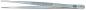 Preview: The image shows a shiny, silver tweezer with two long, narrow gripping arms that meet in the middle. The surface is smooth, with a ridged area for better grip.
